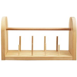 8-Spool Draad Houder Houten Draad Rack Organizer Met Horizontale En Verticale Spindels Borduren Naaien Quilten Huishouden