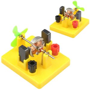 Kids Diy Mini Motor Model W/Fan Toy Natuurkunde Elektrische Experiment Educatief Speelgoed Leermiddelen Student Schoolbenodigdheden