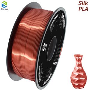 Yousu Zijde Glanzende Pla 3D Printer Filament 1.75Mm Dimensionale Metalic Zijde Nauwkeurigheid +/- 0.02Mm 1Kg voor Creality 3D Printer