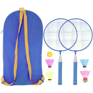 1 Paar Kinderen Badminton Racket Set Wtih 4 Shuttle Nylon Legering Oefening Badminton Racket Set Voor Kinderen Sport Game cock