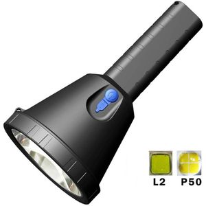 10W 1200lm Led Emergency Zaklamp Sterke Spot Draagbare Lamp Oplaadbare Handheld Spotlight Met 3Pcs 18650 Lithium Batterijen