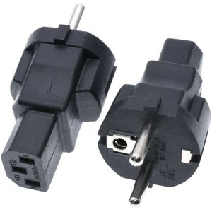 Europa naar IEC320 C13 Adapter, EU Male naar C13 3Pole Vrouwelijke AC Converter IEC320 C13 Vrouwelijke naar Europa CEE7/7 3Pole Male AC Adapter