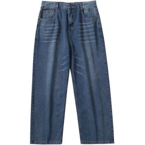 Mannen Witte Kleur Losse Baggy Homme Casual Broek Cargo Pocket Jeans Blauw Kleur Leisure Biker Denim Broek Plus size M-2XL