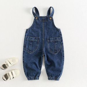 0-3 Jaar Oude Baby Overalls Lente Herfst Zachte Denim Broek Jongens Koreaanse Broek Lange Taille Losse Jumpsuit bestanden Kan Openen