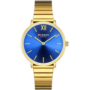 CURREN vrouwen Horloge Mode Vrouwelijke Klok Staal Quartz Horloges voor Dames Jurk Armband Horloge bayan kol saati