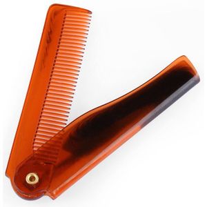 1Pcs Mannen Baard Styling Kam Rvs Vouwen Kam Anti Statische Snor Kam Kappers Gereedschap