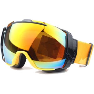 Skibril UV400 Anti-Fog Met Zonnige Dag Lens En Bewolkte Dag Lens Opties, snowboard Zonnebril Dragen Over Rx