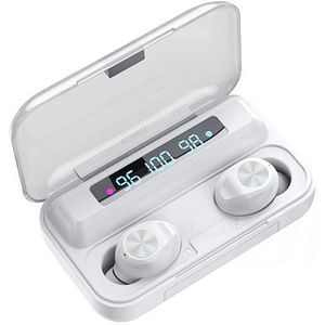 Draadloze Bluetooth Hoofdtelefoon Met Mic Tws Oortelefoon Touch Control 9D Stereo Headset IPX7 Waterdichte Sport Koptelefoon Led Display
