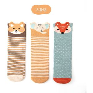 3 Paar/partijen Jongens Badstof Verdikte Kinderen Straight Sokken Winter Warm Kinderen Sokken Drie-Dimensionale Cartoon Baby Sokken