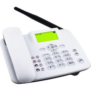 Vaste Draadloze Telefoon Desktop Telefoon Ondersteuning Gsm 850/900/1800/1900Mhz Sim Tf Card 3G draadloze Telefoon Met Antenne Radio Alarm