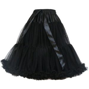 55 Cm Lengte Wit Zwart Rood Petticoat Voor Cosplay Bruiloft Prom Tulle Petticoat Crinoline Onderrok Rockabilly Swing Tutu Rok