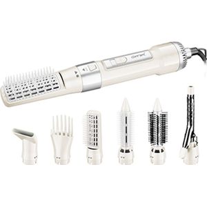 7in1professional Air Styler Brush Föhn Blow Met Nozzles Kam Krultang Roll Styling Föhn Borstel Rechttrekken