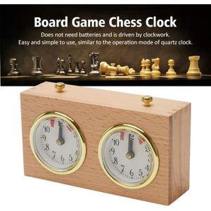 Countdown Schaken Klok Compact Houten Draagbare Timing Gereedschap Multifunctionele Duurzame Analoge Toernooi Mechanische Board Game