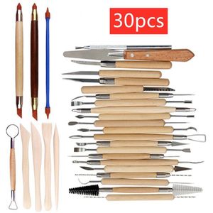 Diy Art Klei Aardewerk Tool Set Ambachten Clay Sculpting Tool Kit Aardewerk & Keramiek Houten Handvat Boetseerklei Gereedschap