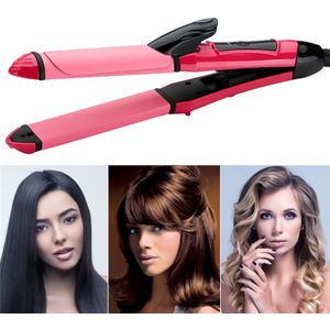 2 In 1 Mini Curler &amp; Straightener Hair Iron Rechte En Krullen Hair Krultangen Krullend Haar Keramische Styling gereedschap Artefact
