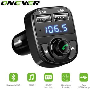 Onever 4.1A Dual USB Multifunctionele Auto Bluetooth MP3 Player Wireless Handsfree Fm-zender Modulator Carkit USB Autolader