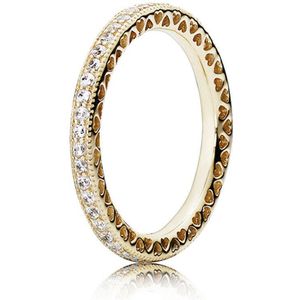 Trendy Rose Goud Kleur Liefde Hart Cirkel Clear CZ Geometrische StackableBrand Ringen voor Vrouwen Bruiloft Sieraden