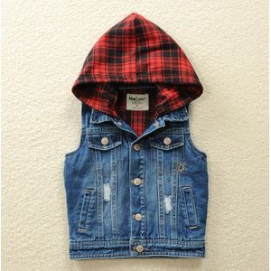 Brand Lente Jongens Brief Denim Vest Met Kap Kids Stijl Lente Herfst Jas Kinderen Kleding Jongens Vest