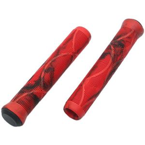 Fiets Grips Soft Flensloze Antislip Fiets Handvatten Voor Scooter Bars Bmx Fietsen Rood