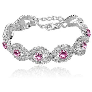 TOUCHEART Luxe Wedding Crystal Armband Met Stenen Voor Vrouwen Zilveren Armbanden Armbanden Turkse Blauwe Sieraden Armband SBR140169