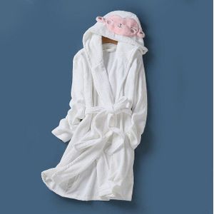 Badjas Badstof Vrouwelijke Katoen Hooded Handdoek Kap Badjas Voor Vrouwen Meisje Dames