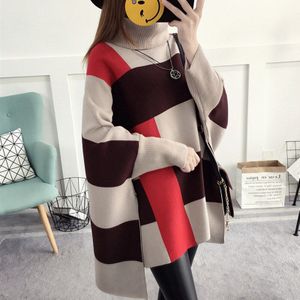 UHYTGFWinter Gebreide Trui Vrouwen Plus size Koreaanse lagen en poncho dames Trui Herfst Trui Mode Vrouw Jas 312