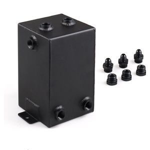 Racing 3L Auto Brandstof Surge Tank Aluminium 3 Liter Swirl Pot System Universele Brandstoftank Zwart