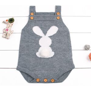 Zomer Peuter Baby Meisje Kleding Mouwloze Bunny Breiwol Pom Pom Romper Jumpsuit Outfits Katoenen Kleding