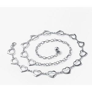 Unieke Liefde Bloem Goud Zilver Ketting Riem Vrouwen Mode Metalen Shiny Riemen Vrouwelijke Jeans Jurk Tailleband Brand 2022