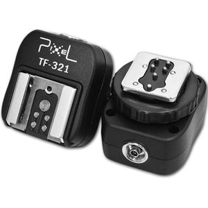 Pixel TF-321 Ttl Flash Shoe Hotshoe Adapter Converter Voor Canon 580EX 550EX 600D 700D 70D 6D 60D 550D 5D camera En Flitser