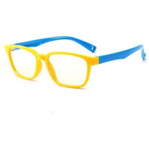 Ralferty Kinderen Vierkante Bril Anti-Blauw Blokkeren Computer Brillen Frame Kind Jongen Meisje TR90 Flexibele Brillen Frames A008