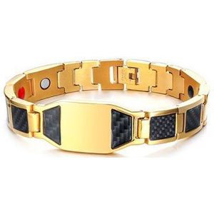 Heren Rvs Masonic Magnetische Armband Met Zwarte Carbon Hologram Armbanden Mannelijke Sieraden Afslanken Product