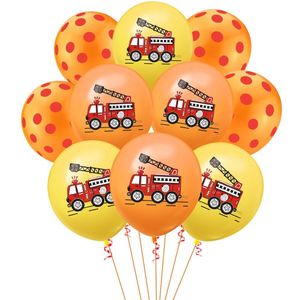 Fireman Balloon Boy Birthday Party Decoration Banner Balloon Set for Kids Party Firefighter Party Baby Shower Decoration