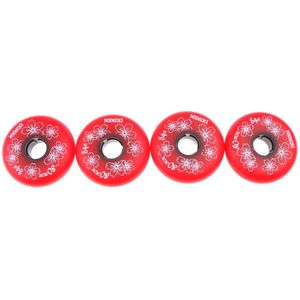 4Pcs Inline Roller Hockey Skate Replacement Wheel 84A Cherry Blossom Pattern