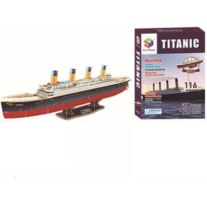 Drie-Dimensionale Kartonnen Puzzel 3D Titanic Cruiseschip Model Educatief Speelgoed Voor Kinderen Volwassen Home Decoratie