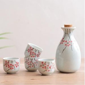 Japanse Stijl Sake Keramische Wijn Set Sake Witte Wijn Jug Kleine Kelder Thuis Jug Water Cup Set Drinkware