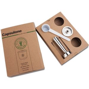 Capsulone Hervulbare Koffie Capsule Pod Resuable Filter Cup Fit Voor Illy Koffiemachine Metalen Rvs Koffie Capsule