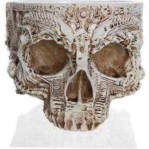 Bloempot Hand Gesneden Schedel Bloempot Kom Thuis Tuin Halloween Decoratie