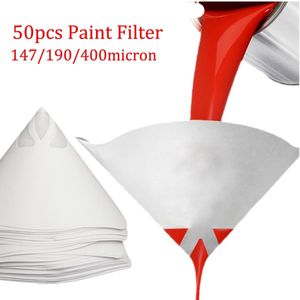50Pcs Fijne Verf Papier Theepot 147/190/400 Micron Zeef Filter Nylon Mesh Net Trechter Kegel Theepot