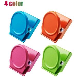 4Pcs 3Cm Multifunctionele Papier Wit Board Creatieve Magnetische Clip Magneet Memo Note Bericht Houder Kleurrijke Metalen Klem