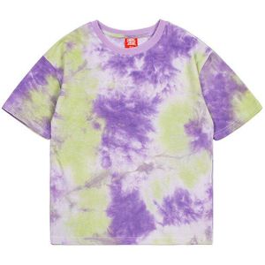 Linling Bandhnu Tie Dye Print Korte Mouw T-shirt Voor Jongens Meisjes Casual Tees Streetwear Hip Hop Kinderen Kids Kleding V239
