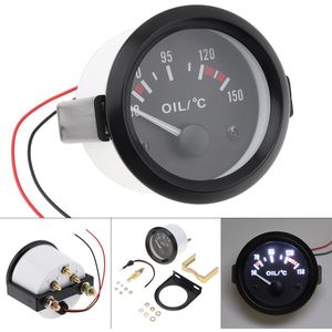 2 "52Mm 12V 50 ~ 150 Duurzaam Celsius Led Elektrische Auto Olie Temp Temperatuurmeter Meter Met temperatuur Sensor Auto Onderdelen