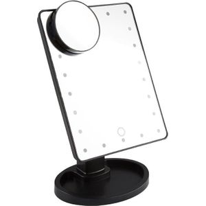 FRAP Bad Spiegels LED moderne badkamer make up spiegels zwart vergroting spiegels bright USB gebruik spiegels badkamer accessoires
