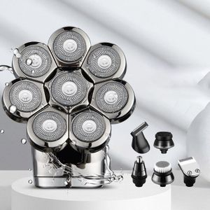 8-Blade Grooming Kit Elektrische Scheerapparaat Voor Mannen Tondeuse Baard Scheerapparaat Nat Droog Facial Body Bald Head 8D Scheren Machine