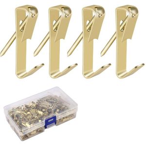 200 Pcs 30Lbs Foto Hangers Met Nagels, Foto Fotolijst Haken Hardware Foto Opknoping Kit Op Houten/Gipsplaten