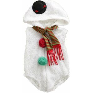 Kerst Pasgeboren Peuter Baby Baby Meisje Jongen Rompertjes Sneeuwpop Cosplay Kostuum Fur Hooded Zipper Romper Outfit