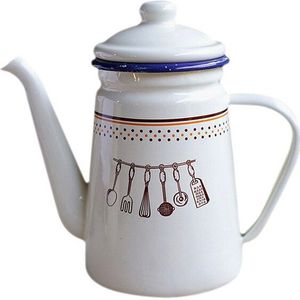 1L Japanse Stijl Koffie Pot Emaille Verwarmd Water Theepot
