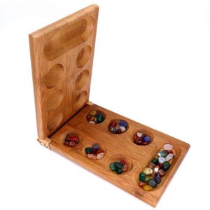 Creatieve Baby Speelgoed Mancala Board Strategie Spel Kinderen Educatief Speelgoed Bordspel Vouwen Bamboe Board Kinderen