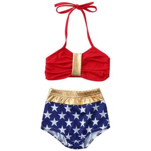 Kinderen Meisjes Bikini Set Stars Print Badpak Badmode Badmode Badpak