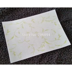 200 STKS 15x21 cm (5.91 ''x 8.27'') gedrukt groen cirrus Handmake Zeep Inpakpapier olie Proof Papier Wrapper